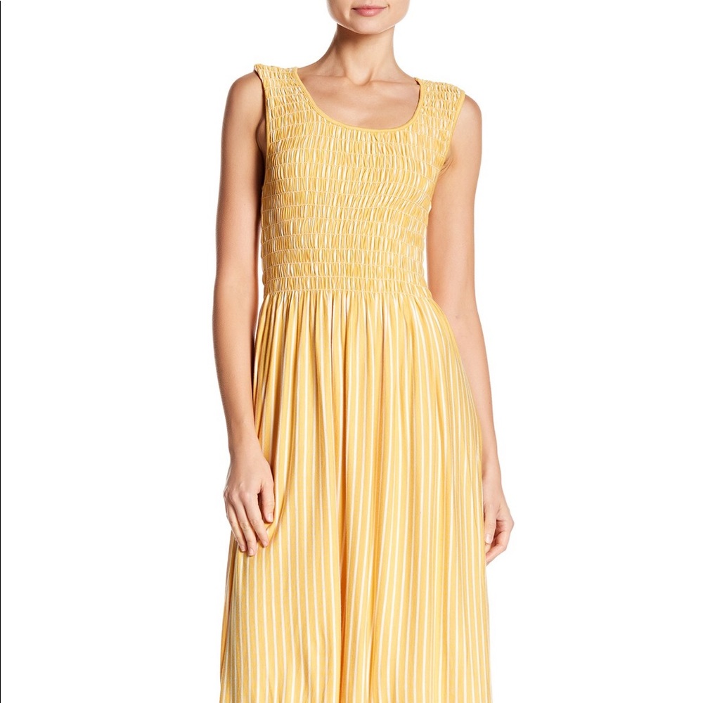 Max Studio : Pinstriped Midi SunDress ☀️